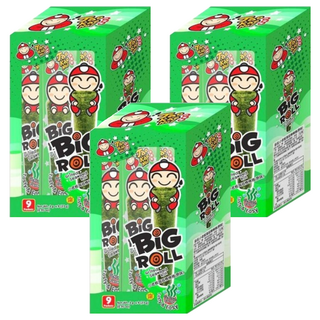 TAOKAENOI CRISPY SEAWEED ORIGINAL 小老板海苔棒棒捲 原味, 27g, 3盒