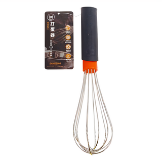 SaNNeNg 三能 SN4920 8吋打蛋器 總長283mm, 黑色 + 銀色 + 紅色, 1支