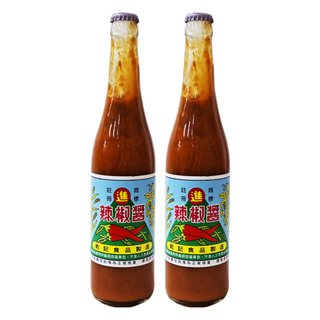 丸進 辣椒醬 基隆小吃三寶 非基因改造黃豆 不含人工色素及糖精, 520g, 2瓶