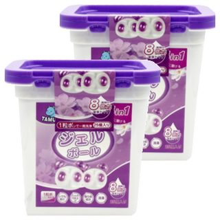 TAMURA 熊貓香氛洗衣膠囊 梔子白茶香, 25顆, 2盒