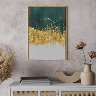 菠蘿選畫所 綠松石嵌金絲II掛畫, 42 x 59.4cm, 木色