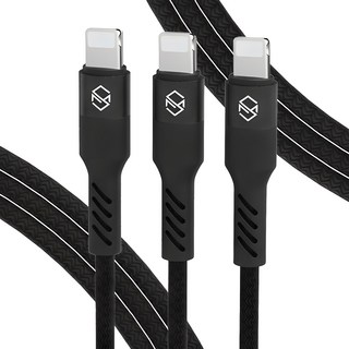 SINJIMORU iPhone快速充電線, 2m, 黑色, 3條