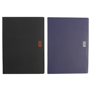 morning glory 8000 皮革精裝16開筆記本2件組 (黑色 + 海軍藍), 1組