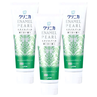 LION 獅王 固齒佳酵素亮白牙膏 日本酵素配方 去除牙漬 預防牙結石 LSS淨澈成分 清新口氣, 130g, 3條