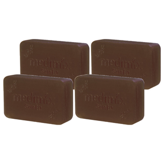 Medimix 綠寶石皇室藥草浴美肌皂 岩蘭草，深層清潔，溫和不刺激，肌膚光滑潔淨, 125g, 4個