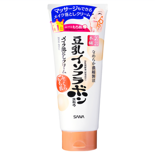 SANA 莎娜 豆乳美肌 保濕卸妝霜, 細緻光澤彈性, 自然按摩精油, 輕鬆卸除毛孔內彩妝, 180g, 1條