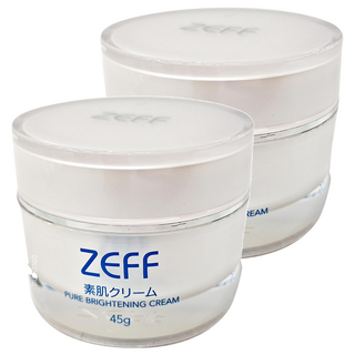 Zeff 素顏霜，含雲母和珍珠粉，提亮遮瑕，可用作日霜/妝前霜/身體霜，45g, 白色, 2罐