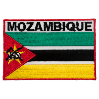 A-ONE 匯旺 莫桑比克 國旗刺繡布貼 Set 2 8x5cm MIT台灣製造 精緻刺繡 含背膠可自黏, 彩色