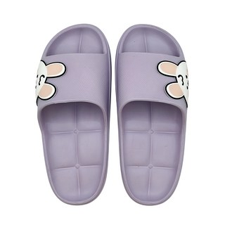 WUWU 可愛動物厚底拖鞋, 紫色, 250mm, 1雙