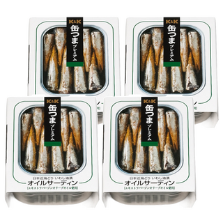 K&K 油浸沙丁魚 - 日本海產 罐製食品, 105g, 4罐