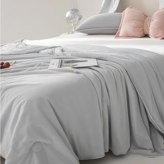 天絲涼感被 極凍冰冰被 雙人夏被 瞬間降溫超有感 涼感絲 抑菌羽絲棉 150x200, 冰川灰, 200 x 230cm