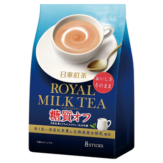 日東紅茶 皇家奶茶包 (少糖), 香醇濃郁, 即時沖泡, 獨立包裝, 9.4g, 8包, 1袋