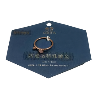 OBBA 戒指 防過敏特殊鍍金, 玫瑰金 + 粉色, 不適用