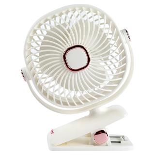 USB可立可夾多功能風扇, ZB057, 質感白
