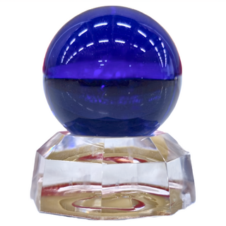 藍琉璃珠擺件, 水晶材質, 台灣產, 1個