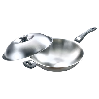 ZHENG NIU 正牛 頂級316七層炒鍋 一體成型無鉚釘設計, 36cm, 1個