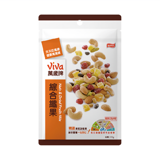 ViVa 萬歲牌 綜合纖果 Nuts & Dried Fruits Mix, 堅果香脆原味 果乾的嚼勁滋味, 115g, 1包