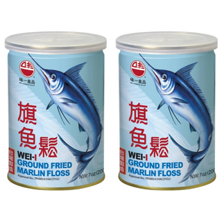 味一 旗魚鬆, 鮮香海味吃的到, 無味精防腐劑, 防潮罐裝, 200g, 2罐