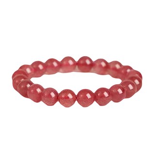 星炫 夢幻粉紅玉髓手鍊 細緻款, 亮橘色, 不適用, 1條