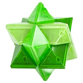 YouRPUZZLE 孔明鎖-六方寶石-柳茶L2740，益智積木玩具，訓練邏輯思維, 1入