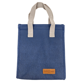 簡約風保溫保冷便當袋, 藏青, 1個