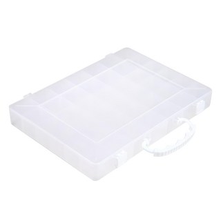 livinbox 手提風格小集盒 SO-3122 內附35個隔片 提把便於移動攜帶, 透色, 1個