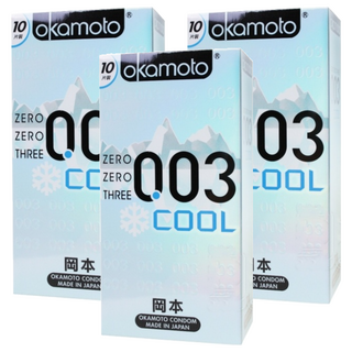 okamoto 岡本 003 COOL極薄衛生套, 6個, 3盒