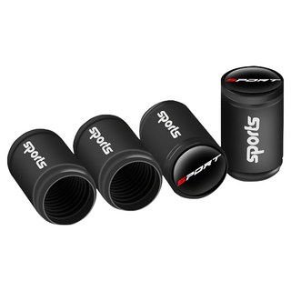 bebehome SPORTS 磨砂輪胎氣門嘴帽, 4個, 黑色