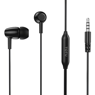 TOTU 拓途 DC3.5mm線控耳機 聽歌/通話/麥克風, EP-2, 黑色