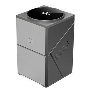 ADAM elements 亞果元素 Qi2 立方體智慧型三合一旅行磁吸無線充電座 Mag Qube iPhone專用 異物偵測, 銀色, 1個