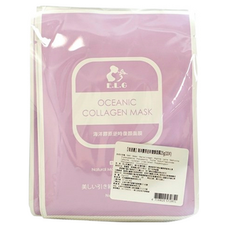 E.L.G 依洛嘉 海洋膠原逆時復顏面膜 緊緻豐潤 脯氨酸 抗老防皺 百合球莖 有效保濕 N.M.F 天然保濕因子, 25g, 10片, 1組