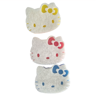 Hello Kitty 凱蒂貓 造型菜瓜布 商品型號: KC-2103 3入, 11.5 x 9.5 x 3.5cm, 1組