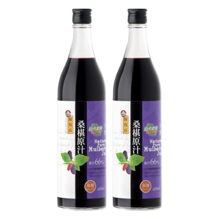 陳稼莊 桑椹原汁 加糖 600ml - 天然健康 酸甜好滋味 全家大小都愛喝, 2瓶