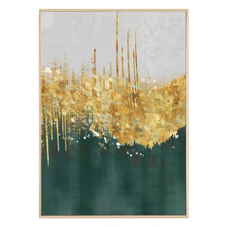 綠松石嵌金絲裝飾畫, 42x59.4cm, 金色