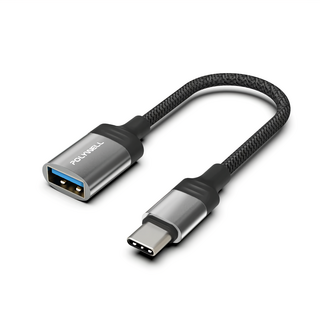 POLYWELL USB 3.0 Type-C轉Type-A OTG轉接線 PW15-W45-A357, 1入