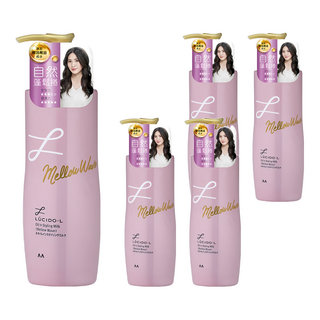 LUCIDO-L 樂絲朵 摩洛哥護髮精華造型乳 鬆軟澎捲 添加摩洛哥護髮油, 200ml, 5瓶