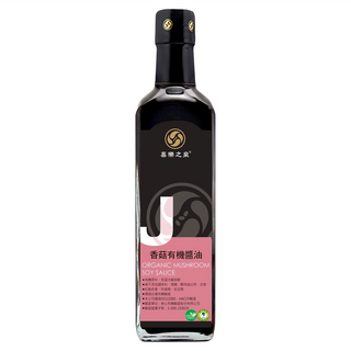 JOYSPRING 喜樂之泉 有機香菇醬油 500ml, 天然釀造，無添加，安心美味, 1瓶