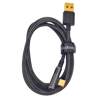 Mcdodo 麥多多 Type-C 6A 棱鏡系列 彎頭透明數據線 90° Super Charge, 1.2m, 黑色, 1條