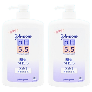 嬌生嬰兒 PH5.5 2合1潤膚沐浴乳 溫和潔膚配方 保濕滋潤 不含皂, 1L, 2瓶