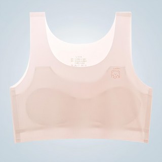 愛北鼻 蠶絲 成長期少女內衣 輕柔透氣 無鋼圈設計 舒適呵護, 2XL, 淺粉膚色, 1件