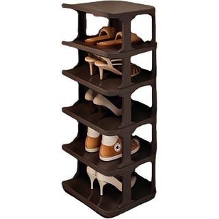 Mabel In Home 高級纖薄省空間六層鞋架, 黑色, 1個