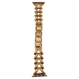 DAYA 率性金屬魚骨個性錶帶 Apple Watch, 玫瑰金, 1條