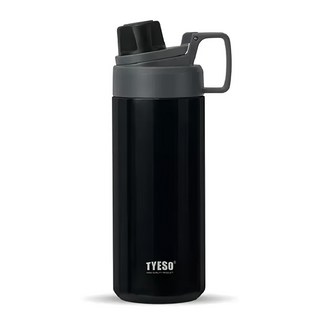 TYESO 泰碩 幻彩系列 319運動保溫壺 A款, 黑色, 600ml, 1個
