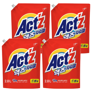 Act'z 強效潔淨洗衣精補充包 滾筒洗衣機專用, 2L, 4包