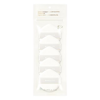 BANILA CO 水滴型氣墊粉撲 讓妝感更柔滑 5個, 白色, 1包