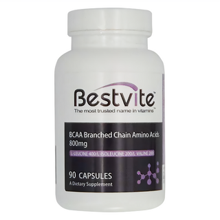 Bestvite BCAA支鏈胺基酸膠囊 800mg, 90顆, 900mg, 1瓶