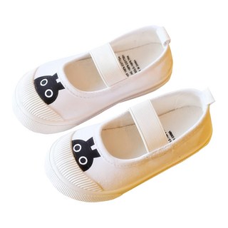 愛貝比 兒童帆布鞋 鬆緊帶套鞋 幼稚園室內鞋 休閒鞋 童鞋 白兔子 21(14.5cm)