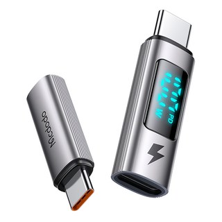 Mcdodo 麥多多 勁速轉接頭 Type-C母轉Type-C公 功率數顯 100W, 1個, OT-609