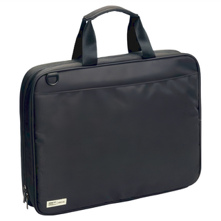 LIHIT LAB. 商務公事包 A7581-24 黑色 輕巧耐用 文件收納, 390 x 60 x 290mm, 1入