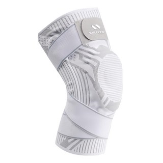 s-sportplus+ 運動護膝 新黑蜘蛛 白色 運動防護 膝蓋保護, L, 1個